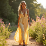 cpsfa | Cum să creezi un look boho chic cu o rochie lungă din mătase și sandale